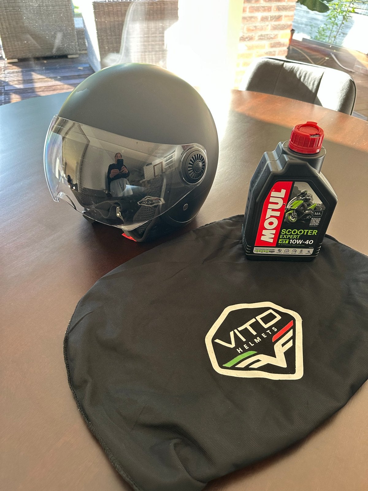 Vito Helmets Jethelm Zwart Mat - Maat S, Jethelm, S, Dames, Tweedehands