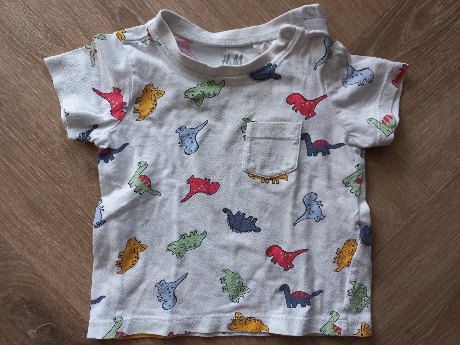 H&M Dino T-shirt maat 62 - Zeer netjes, Gebruikt, H&M, Ophalen of Verzenden, Jongetje