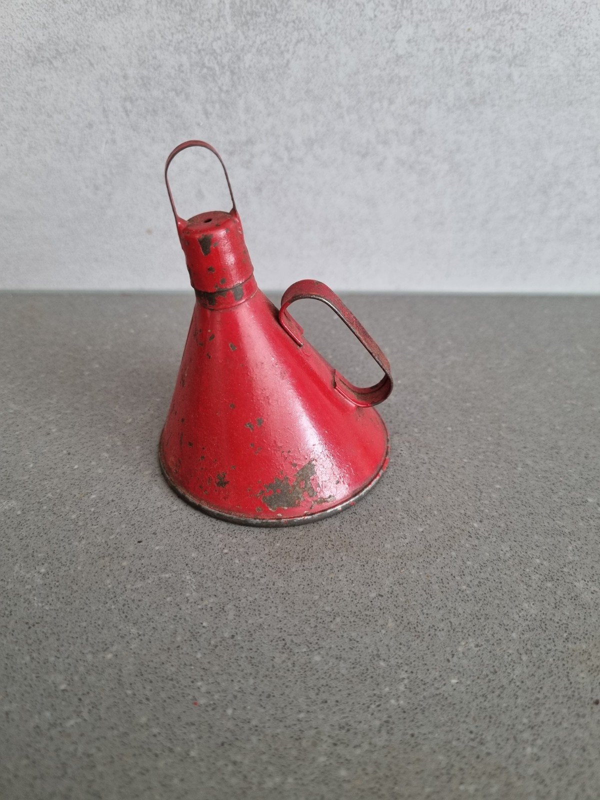 Vintage rood oliespuitje - decoratief item, Ophalen of Verzenden