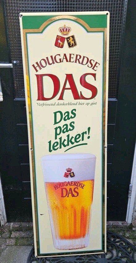 Hougaerdse DAS emaille, Ophalen, Zo goed als nieuw, Reclamebord