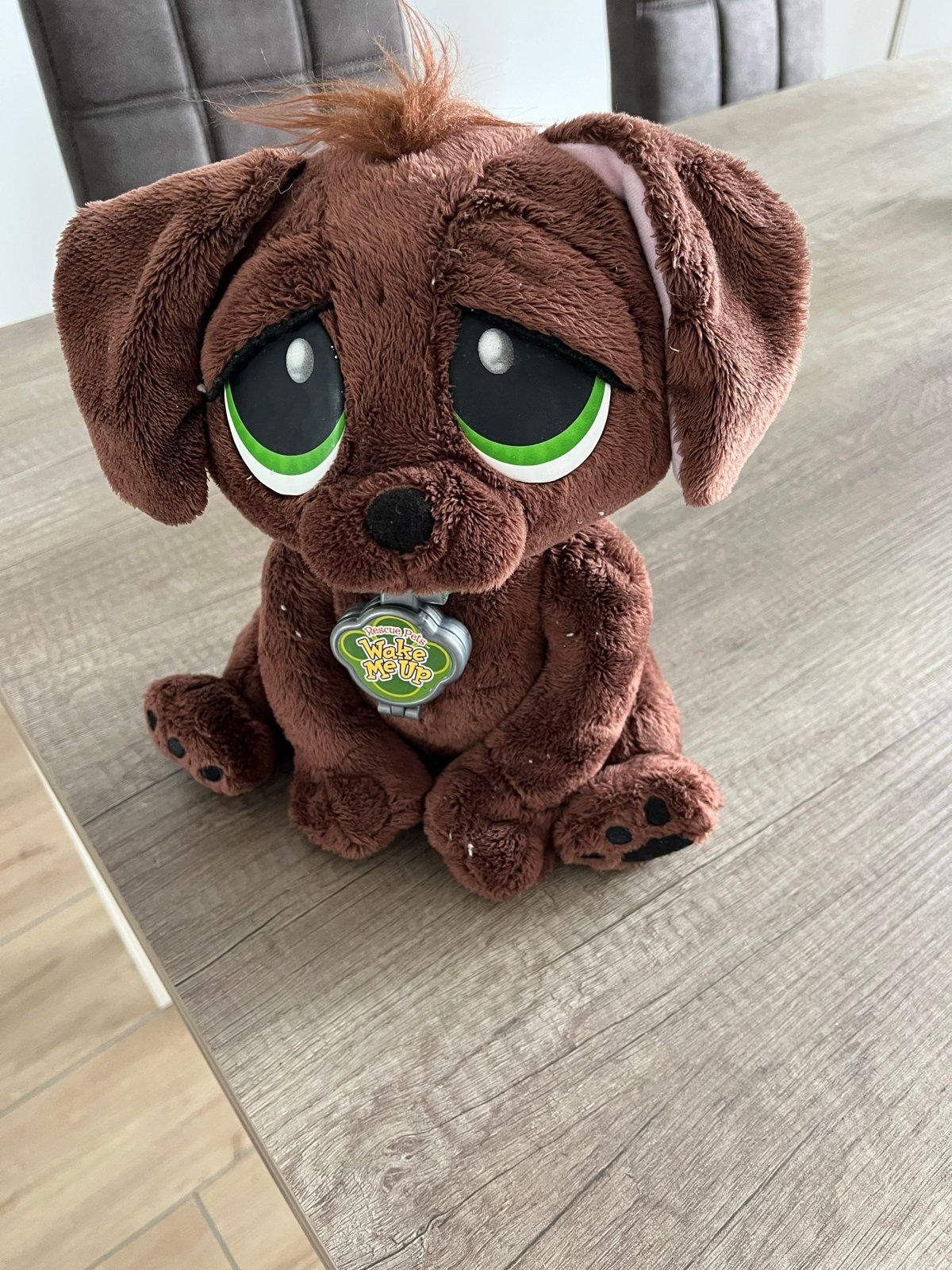 Cute 'Rescue Me' Bruine Pluche Hond - Interactief Speelgoed, Overige merken, Overige karakters, Zo goed als nieuw, Middelgroot (20 tot 80 cm)