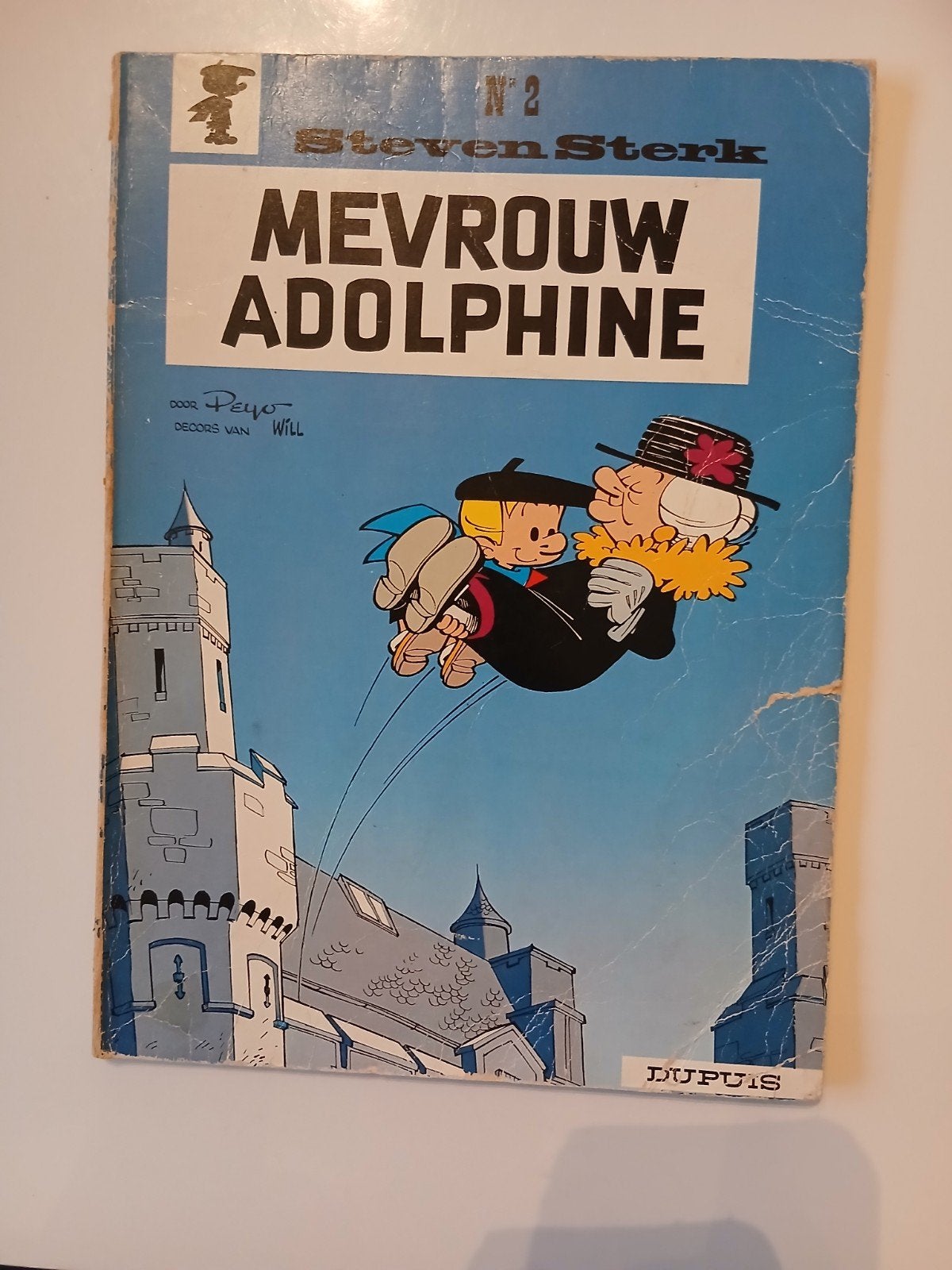 Steven Sterk nr. 2: Mevrouw Adolphine, Eén stripboek, Ophalen of Verzenden, Gelezen, Peyo