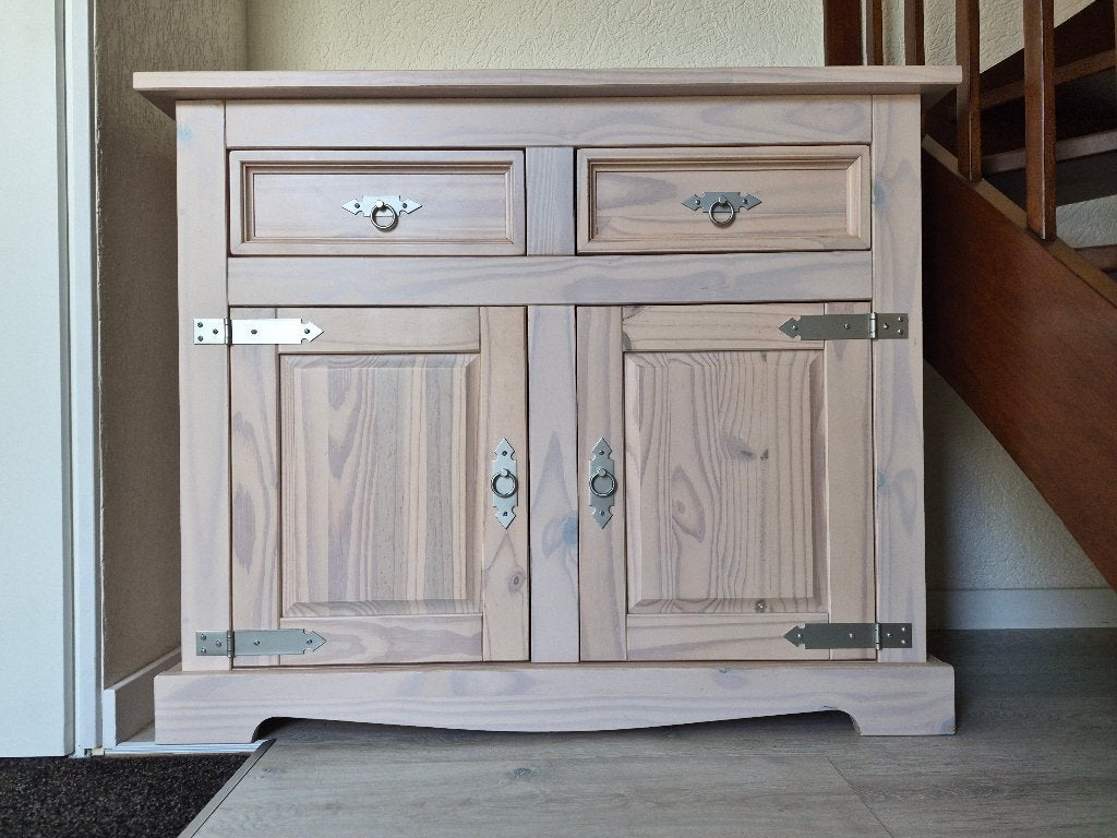 Grenen dressoir met lades en deuren, Ophalen, Grenenhout, 100 tot 150 cm, 1 of 2 laden