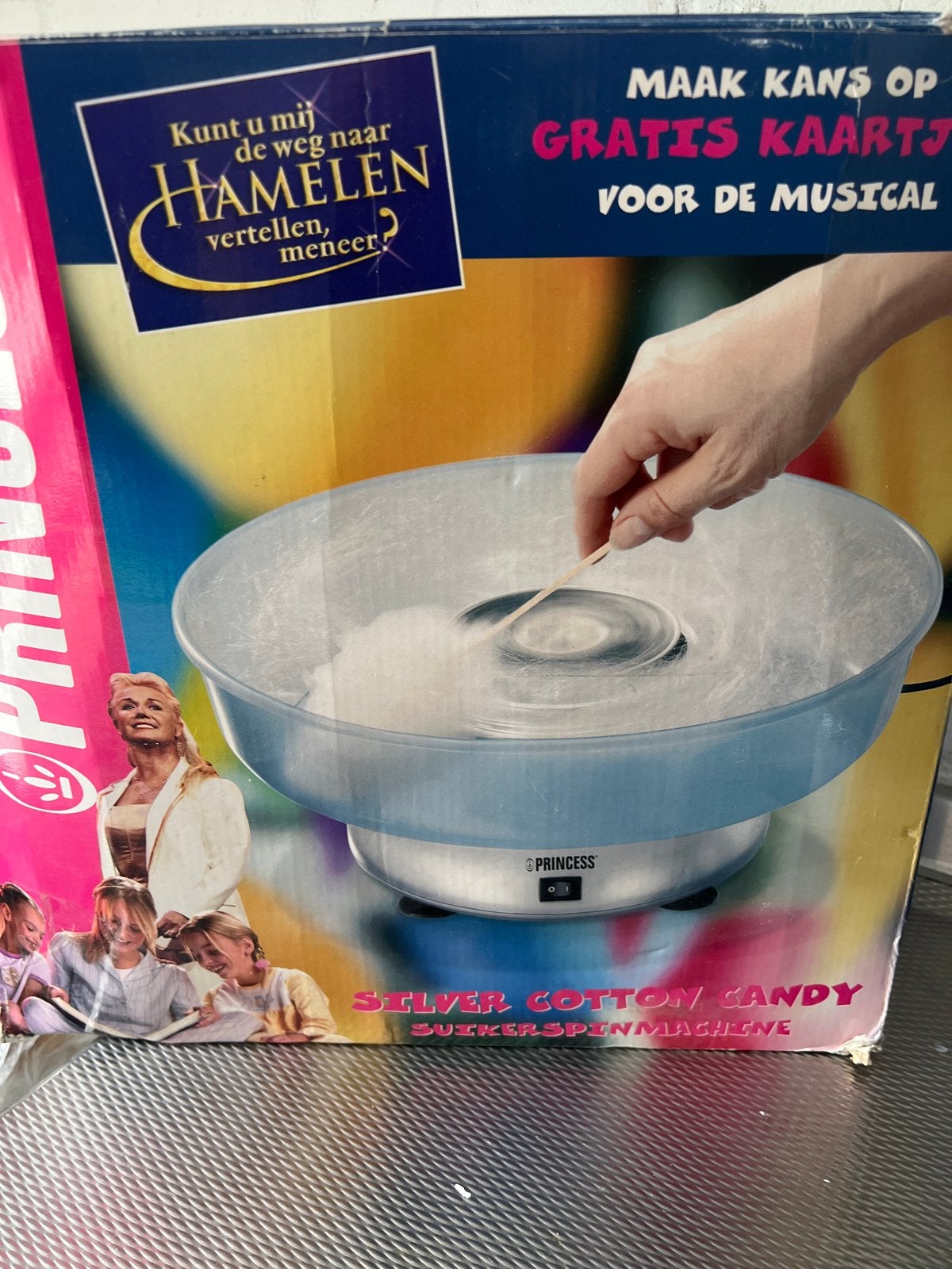 Princess Silver Cotton Candy Suikerspinmachine, Ophalen of Verzenden, Gebruikt