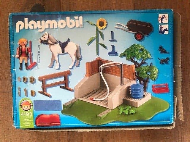 Playmobil 4193 – Wasbox voor paarden – in originele doos, Ophalen of Verzenden, Zo goed als nieuw, Complete set