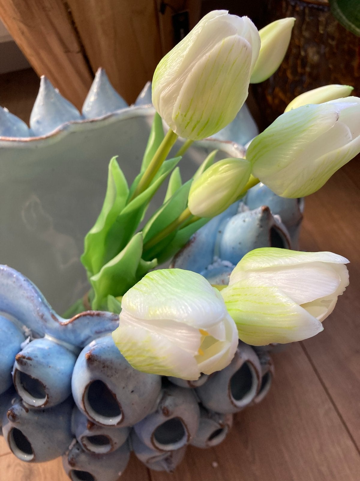 Kunsttulpen - Realistische Witte Tulpen voor Decoratie, Binnen, Kunstbloem, Nieuw, Ophalen of Verzenden