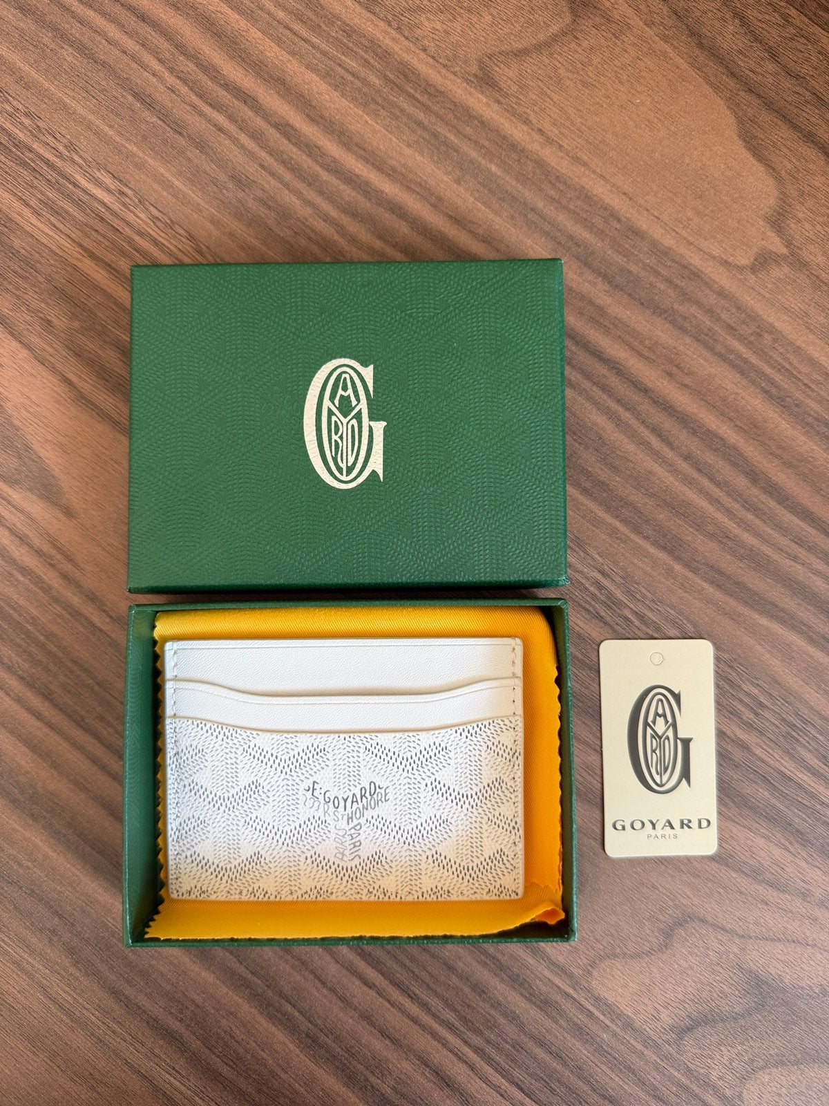 Goyard cardholder wit, Verzenden, Zo goed als nieuw, Wit