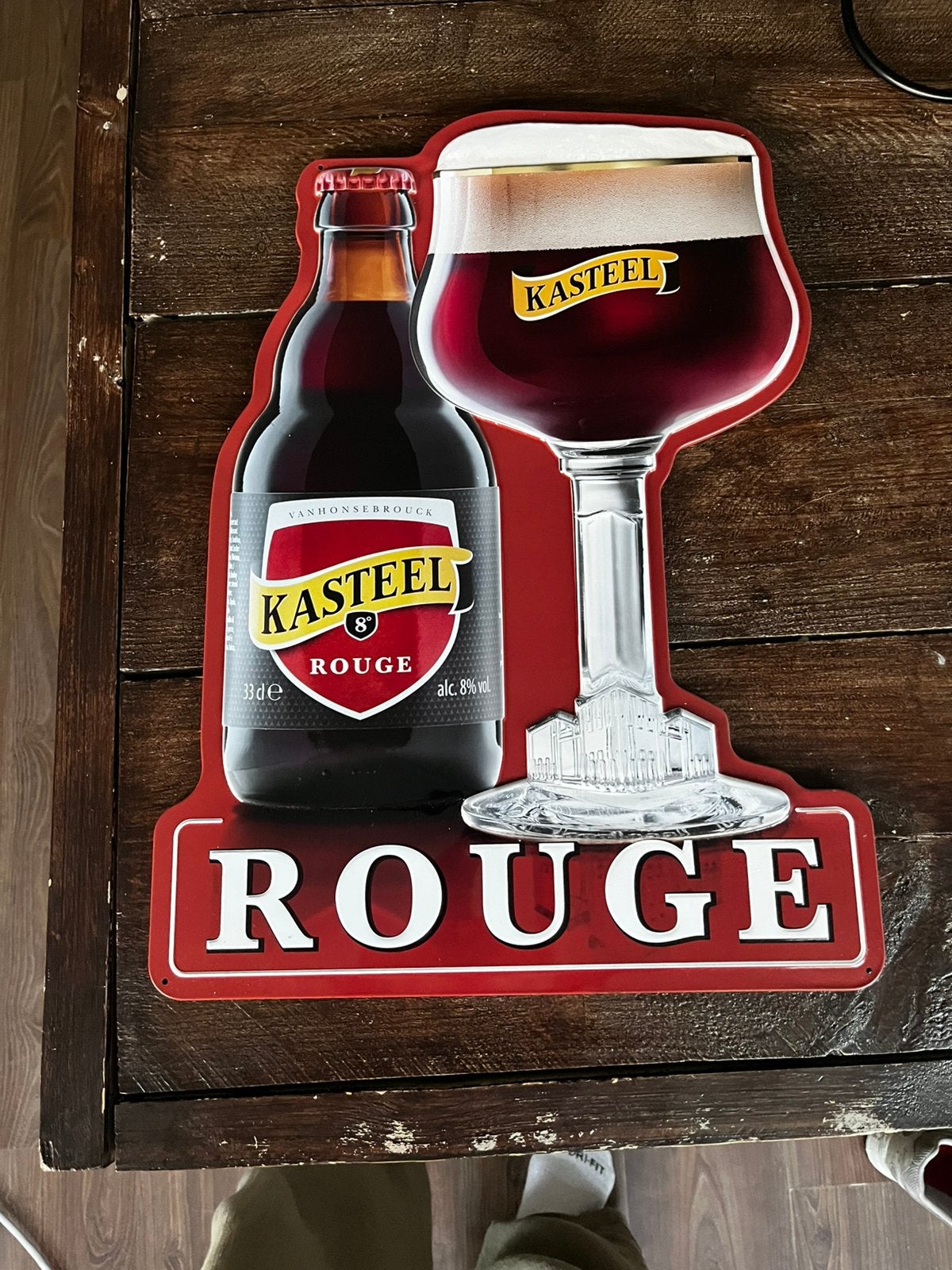 Kasteel Rouge wandbord, Ophalen, Zo goed als nieuw