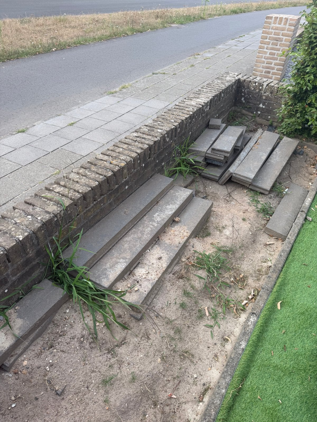 Gebruikte opsluitbanden - Grijs, Tuin en Terras, Grind, Keien en Split, Ophalen, Overige materialen, Gebruikt, Overige typen