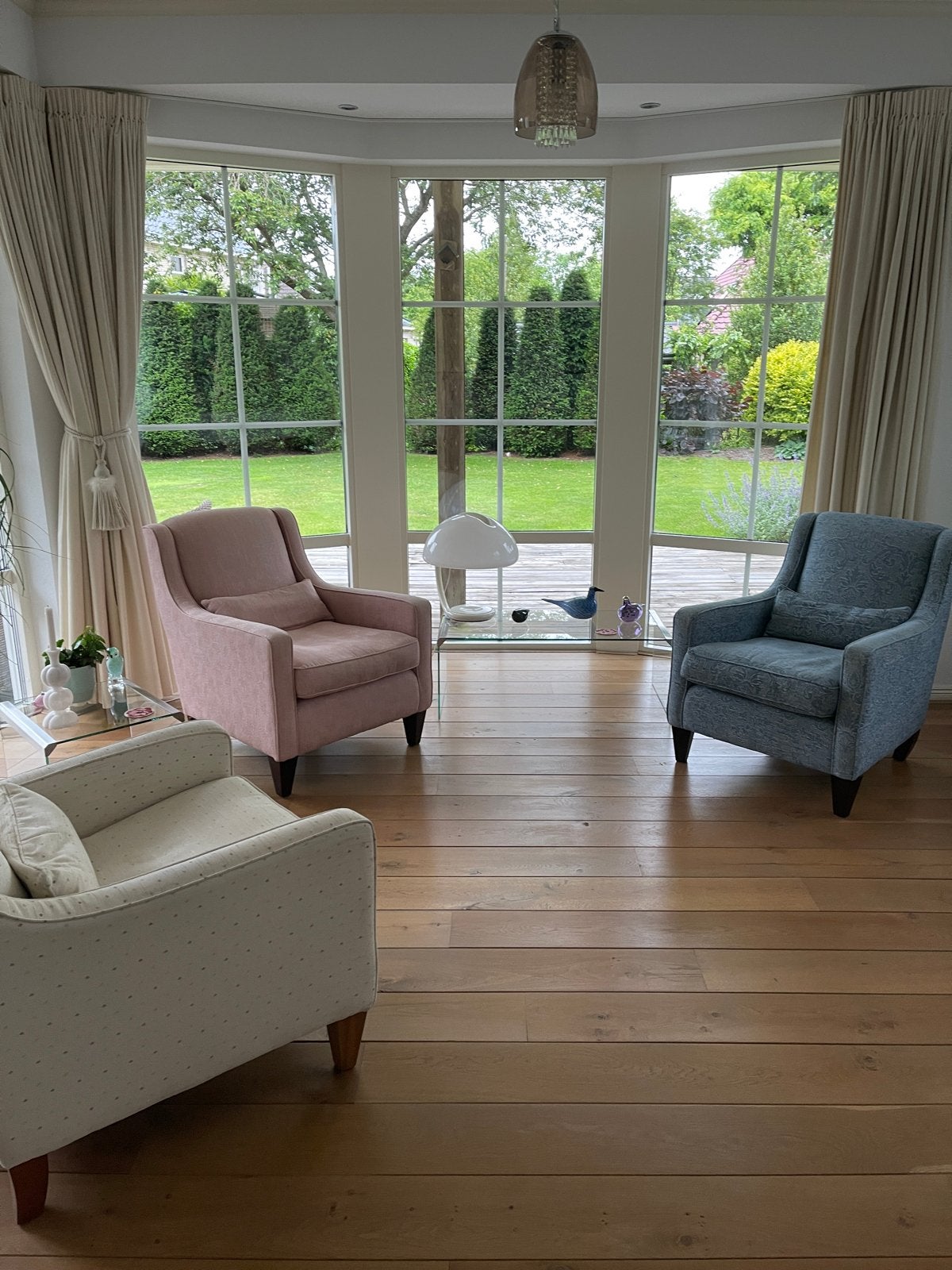 Laura Ashley fauteuils  blauw- Zo goed als nieuw, Huis en Inrichting, Ophalen, Zo goed als nieuw, Stof, 75 tot 100 cm