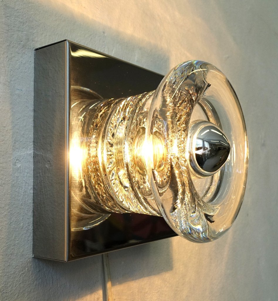 Vintage Cosack Leuchten wandlamp chroom Ice Cube, Ophalen of Verzenden, Gebruikt