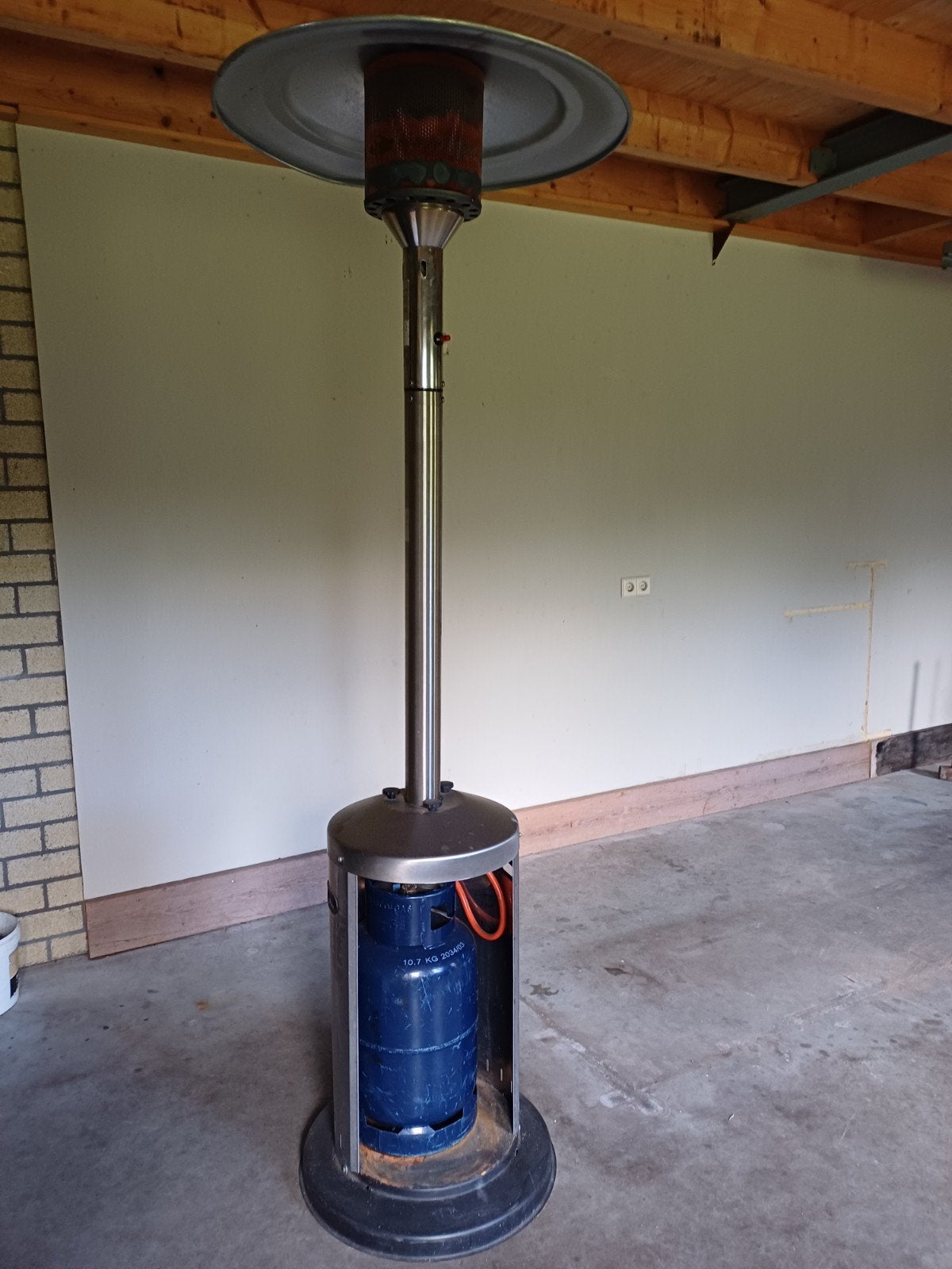 Terrasverwarmer op gasfles - Ideaal voor terras of hok, Ophalen, Gebruikt, Gas, Vloer