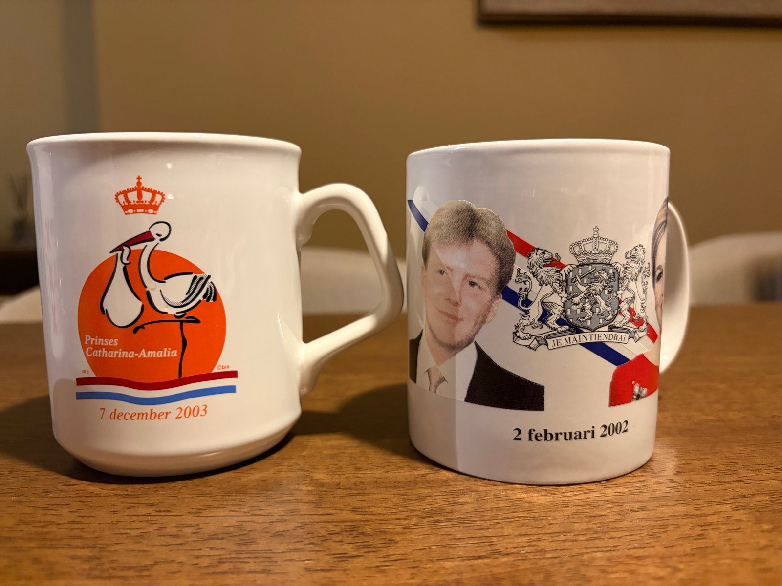 2 Koninklijke mokken, Verzamelen, Ophalen of Verzenden, Zo goed als nieuw, Nederland, Overige typen