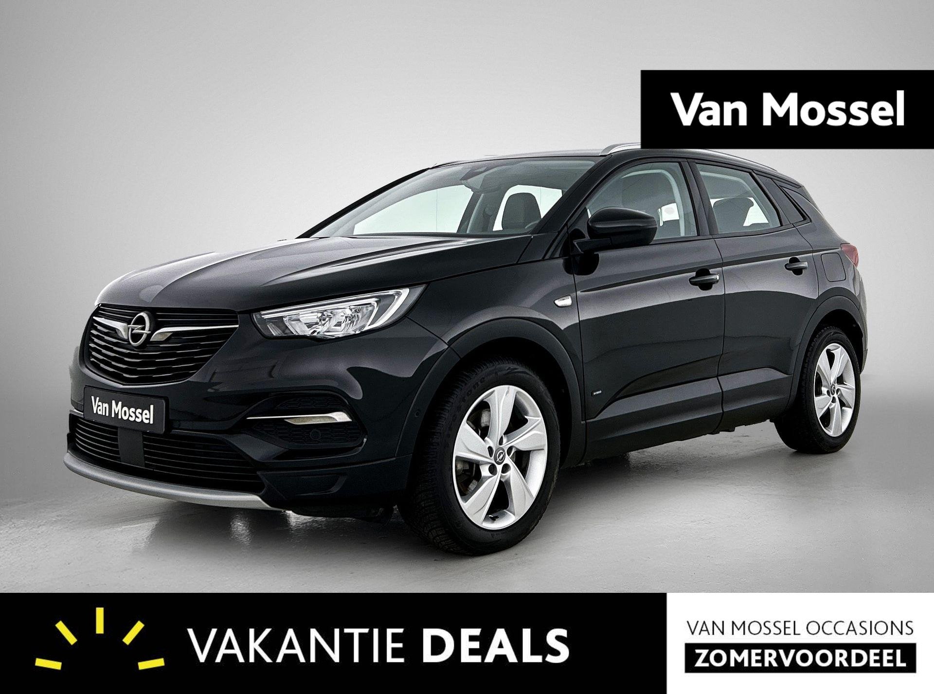 Opel Grandland X 1.6 Turbo Hybrid Elegance | Apple Carplay/A, Auto's, Opel, Euro 6, 4 cilinders, Leder en Stof, Zwart