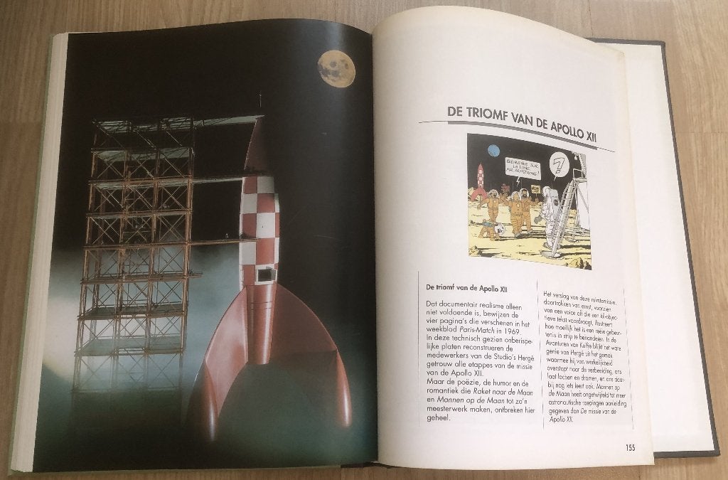 KUIFJE - RAKET NAAR DE MAAN/MANNEN OP DE MAAN/DE, Eén stripboek, Ophalen of Verzenden, Zo goed als nieuw, Hergé