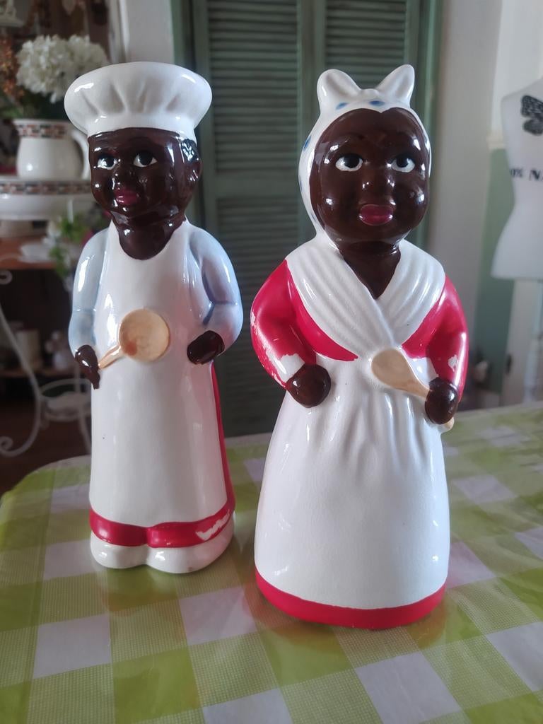 Vintage Indonesië groot peper en zout stel, Verzamelen, Ophalen of Verzenden