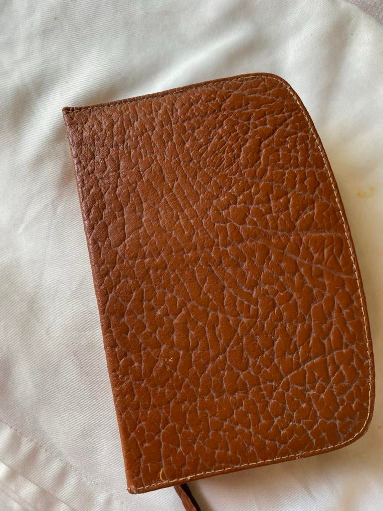 Vintage leren scheerset in etui - niet compleet, Ophalen