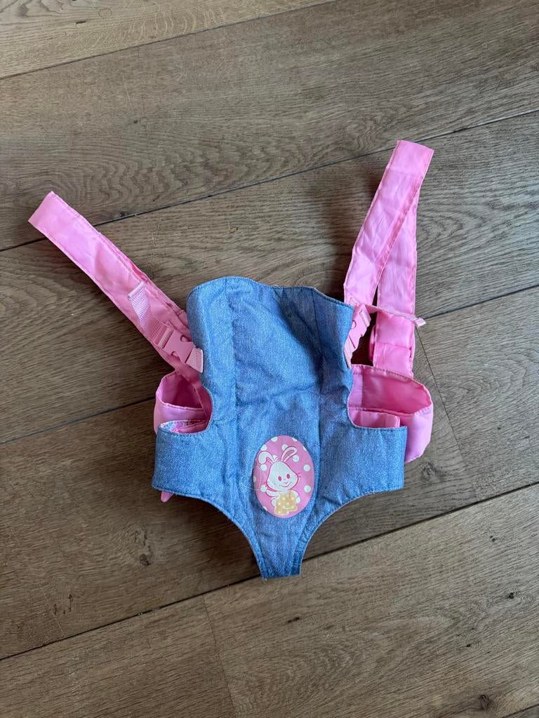 Baby Born poppen draagzak - Roze met leuke print, Ophalen of Verzenden, Zo goed als nieuw, Overige typen