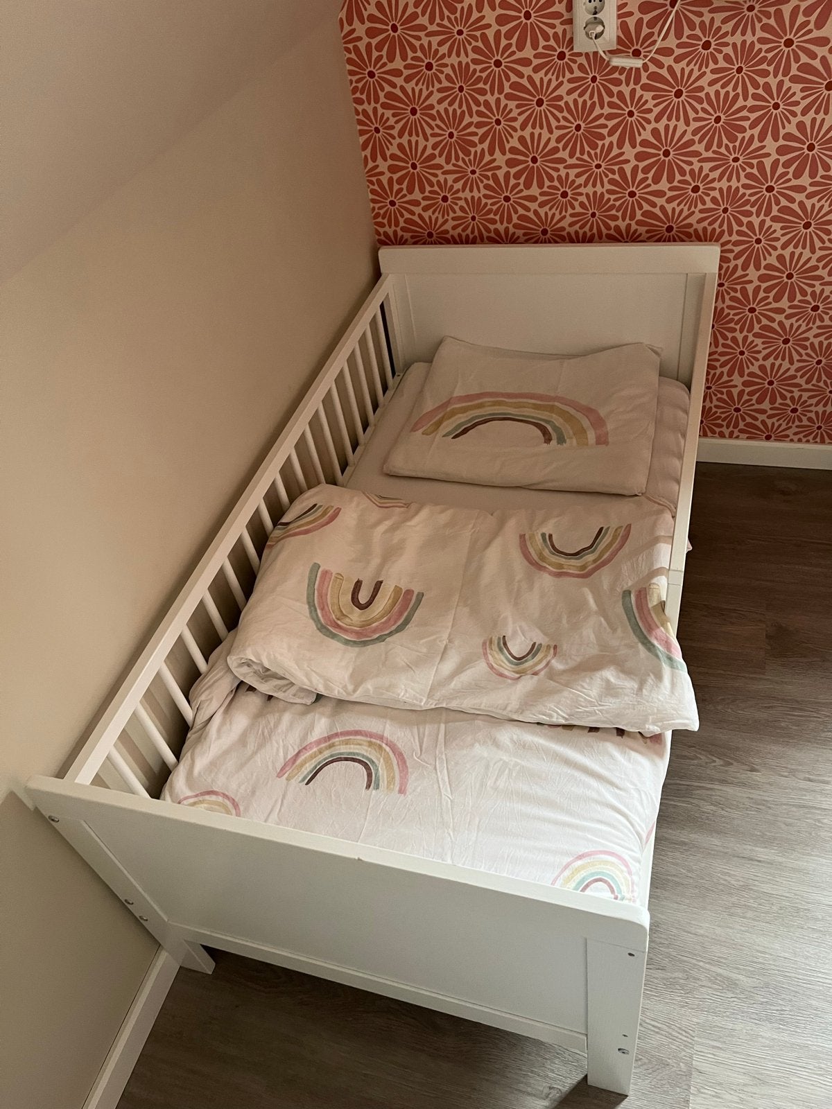 Peuterbed Petit Amelie wit, Ophalen, Gebruikt, 70 tot 85 cm, 140 tot 160 cm