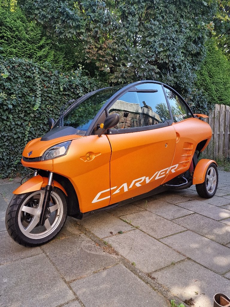 CARVER S+ Cabrio auto èn motorfiets elektrisch tot 80 km/u, Auto's, Overige Auto's, Particulier, Airconditioning, Boordcomputer