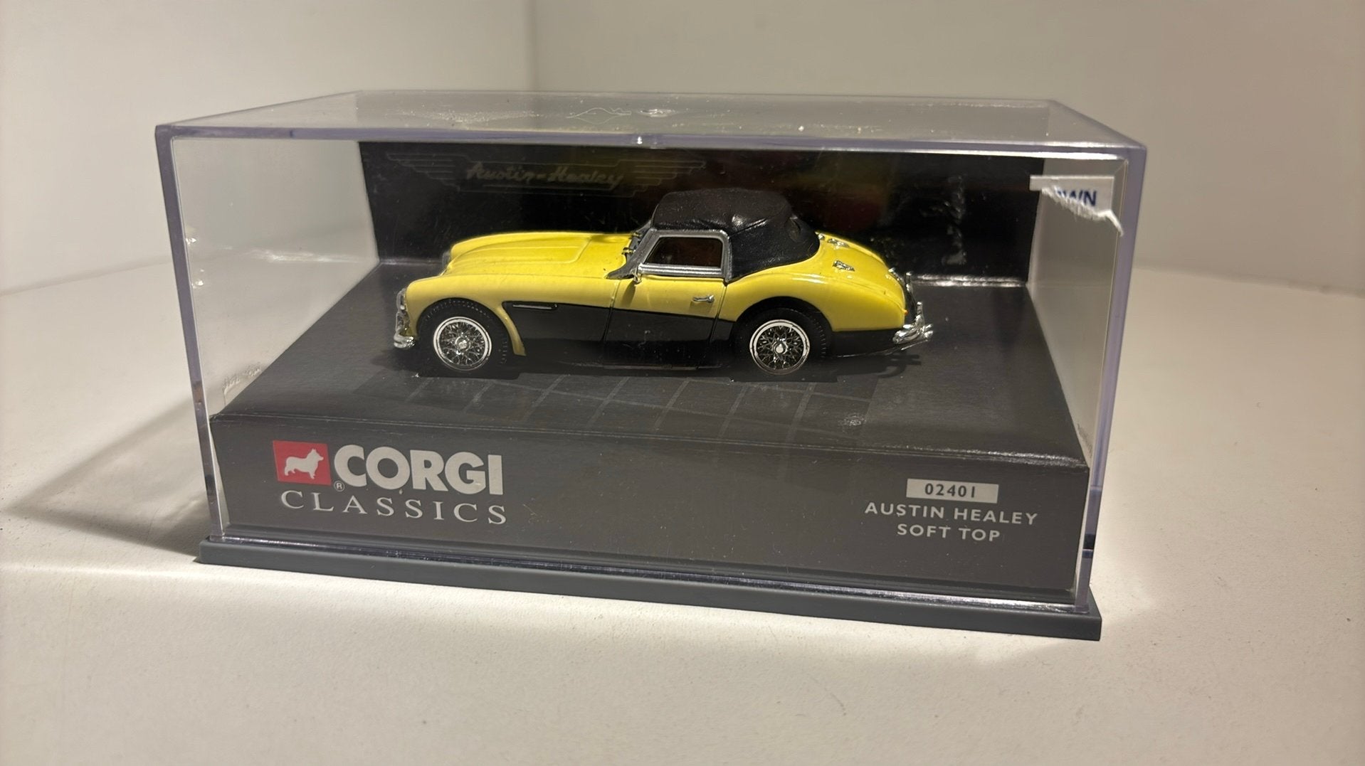 Austin healey soft top corgi 1.43, Auto, Ophalen of Verzenden, Corgi, A