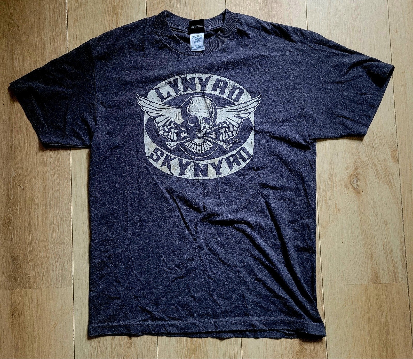 Lynyrd skynyrd shirt retro tour band southern rock hardrock, Ophalen of Verzenden, Gedragen, Maat 52/54 (L), Grijs