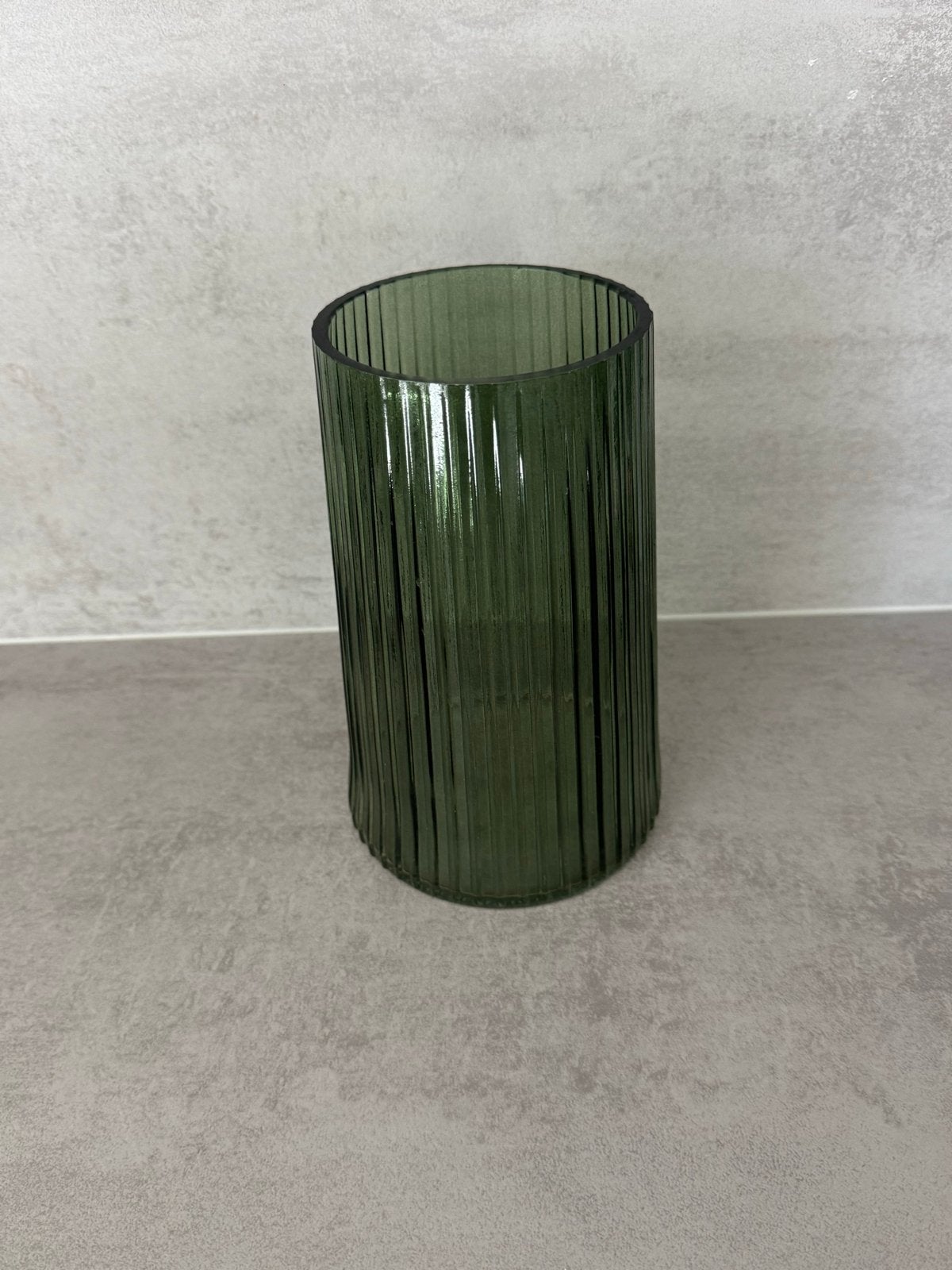 Groene glazen vaas, Antiek en Kunst, Ophalen