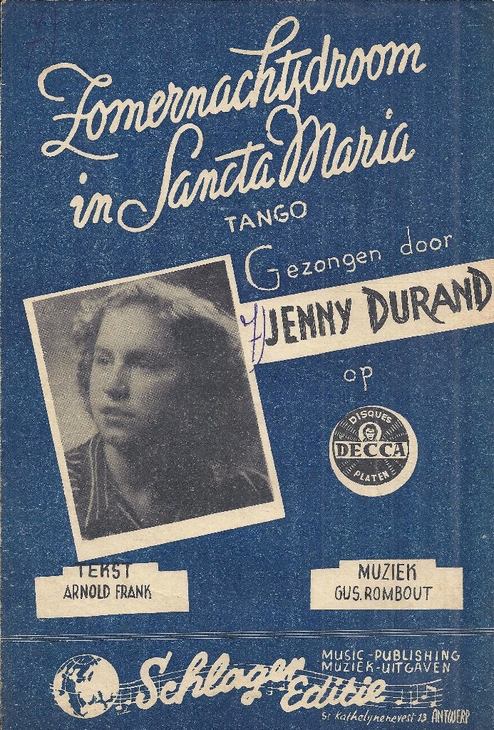 C507 bladmuziek jenny durand zomernachtsdroom, Ophalen of Verzenden, Gebruikt, Artiest of Componist, Klassiek