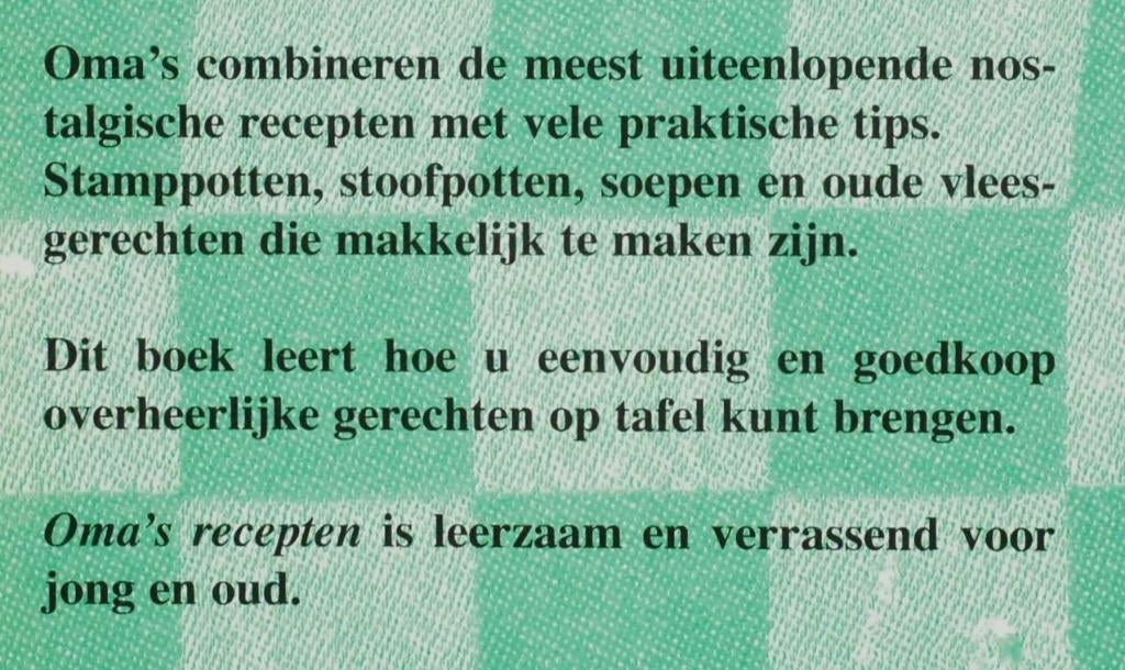 Oma's receptenboek, Verzenden, Zo goed als nieuw, Nederland en België