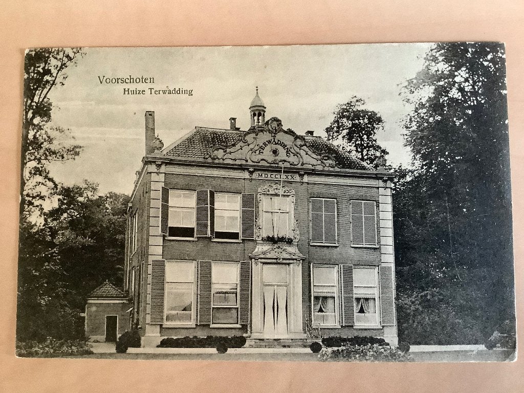 Voorschoten, Huize Terwadding, Verzamelen, Ophalen of Verzenden, Voor 1920, Gelopen, Gelderland