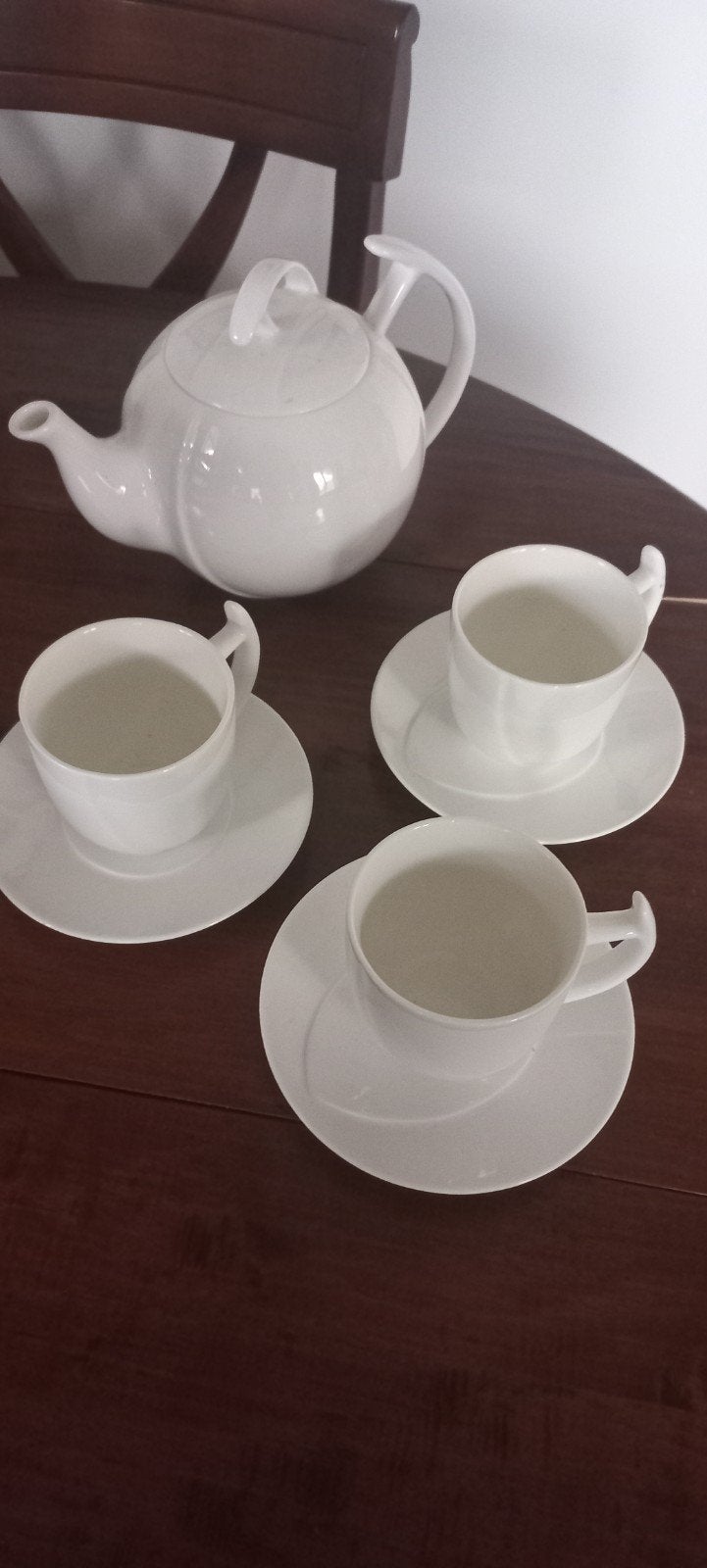 Design Theepot en 3 Kop en Schotels, Ophalen of Verzenden