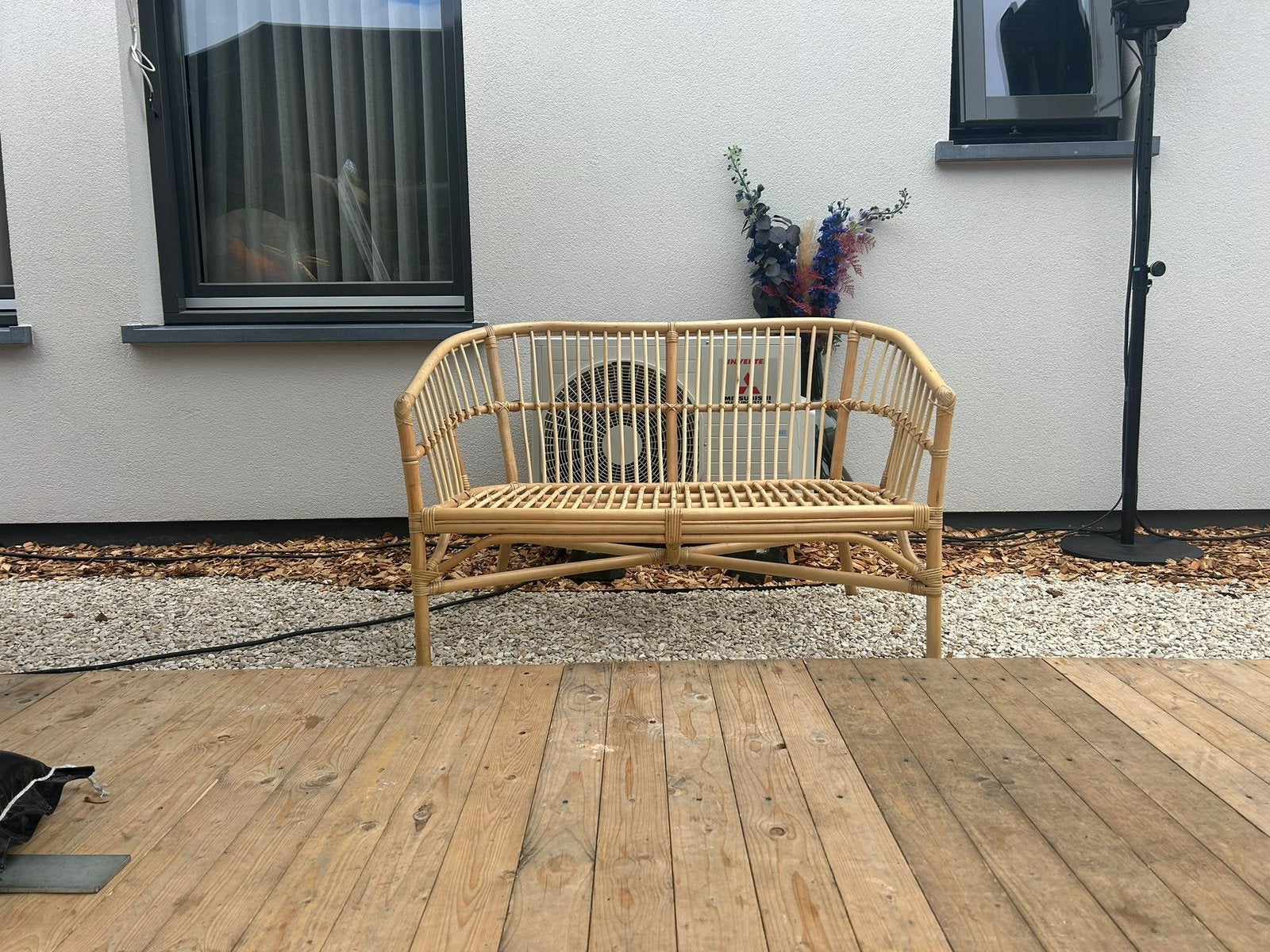 Trouwbank / rotan bank te huur, Tuin en Terras, Ophalen, Rotan