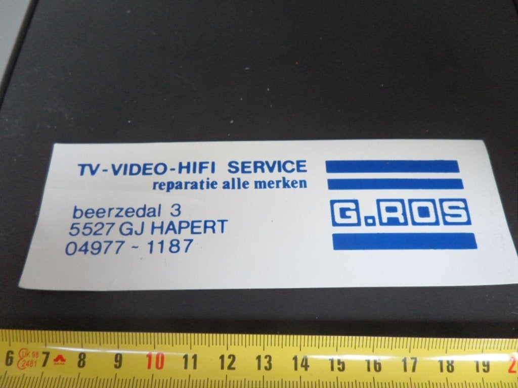 sticker Hapert G. ROS TV Video HiFi Service Beerzedal 3, Verzamelen, Stickers, Ophalen, Zo goed als nieuw