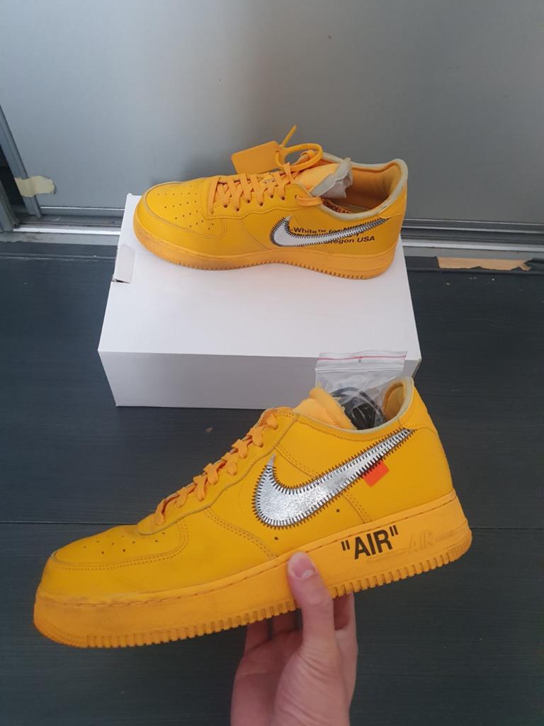 Nike Air Force 1 low Off White ICA maat EU 45 US 11, Wit, Nike, Ophalen of Verzenden, Sneakers of Gympen