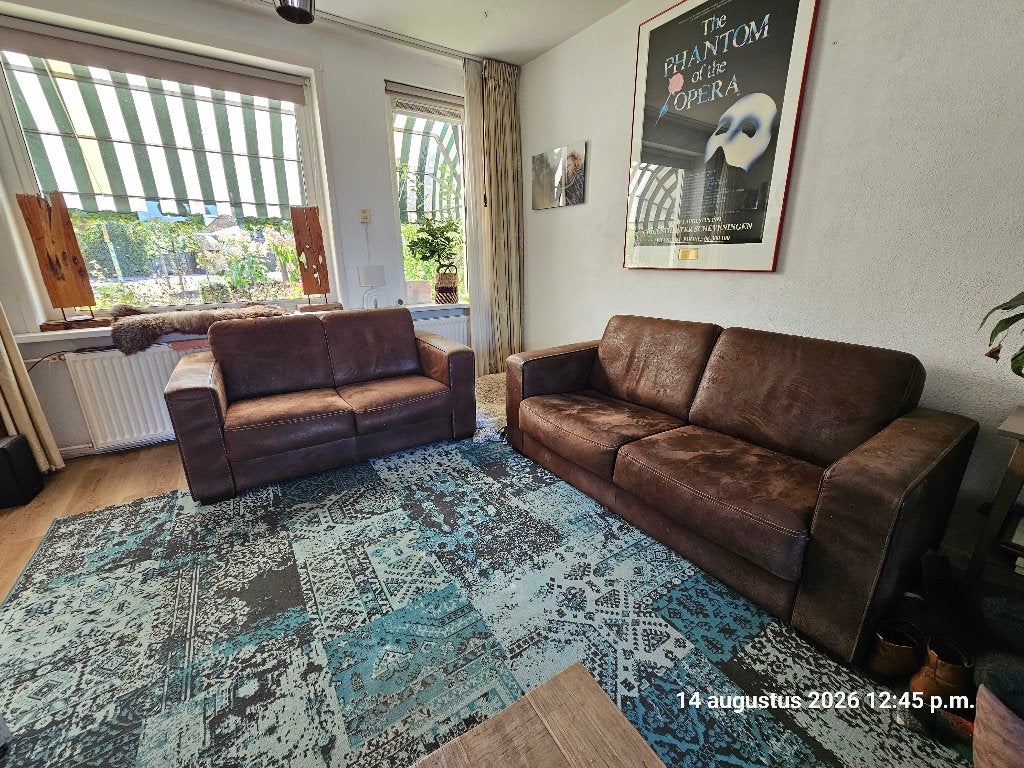 Bankstel, Huis en Inrichting, Ophalen, Gebruikt, Rechte bank, Vierpersoons of meer