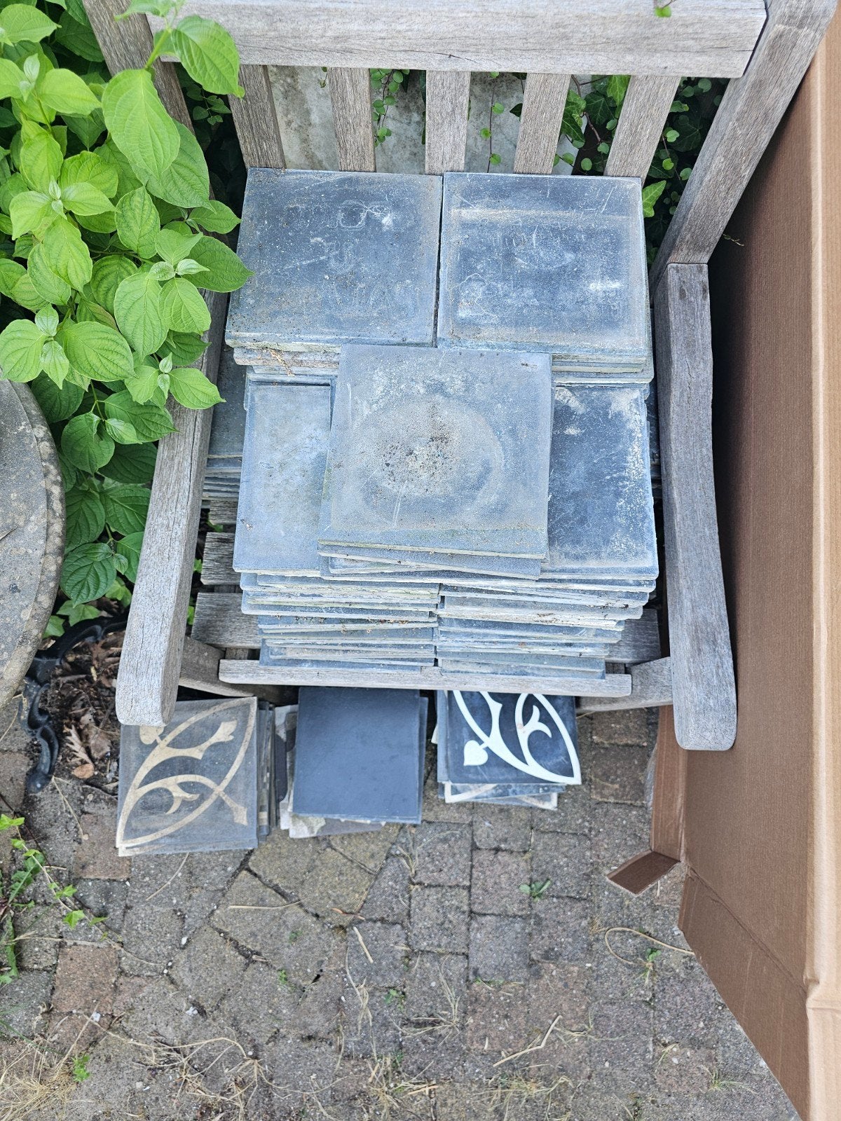 109 Portugese handgebakken tegels 20x20 cm, Ophalen, Overige materialen, Gebruikt, 20 tot 40 cm
