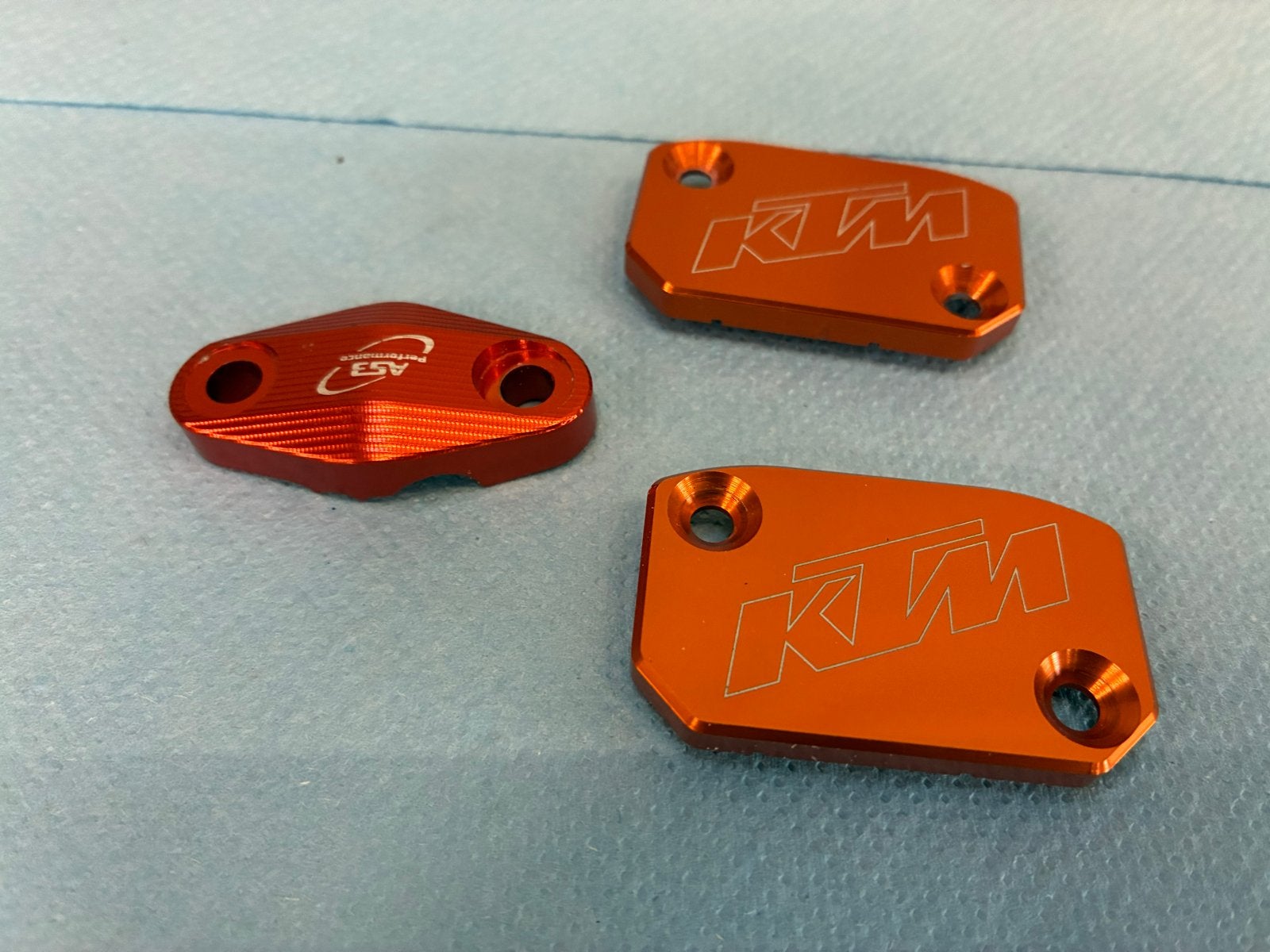 KTM en AS3 Performance rem/koppelingsdeksels powerparts, Ophalen of Verzenden, Gebruikt