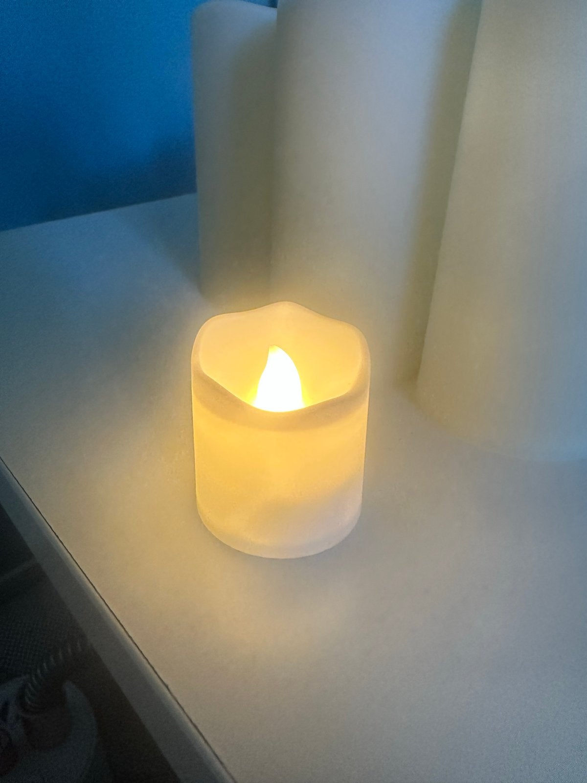 LED Waxinelichtjes - Set van 50 stuks, Kunststof, Waxinelichthouder, Ophalen of Verzenden, Zo goed als nieuw