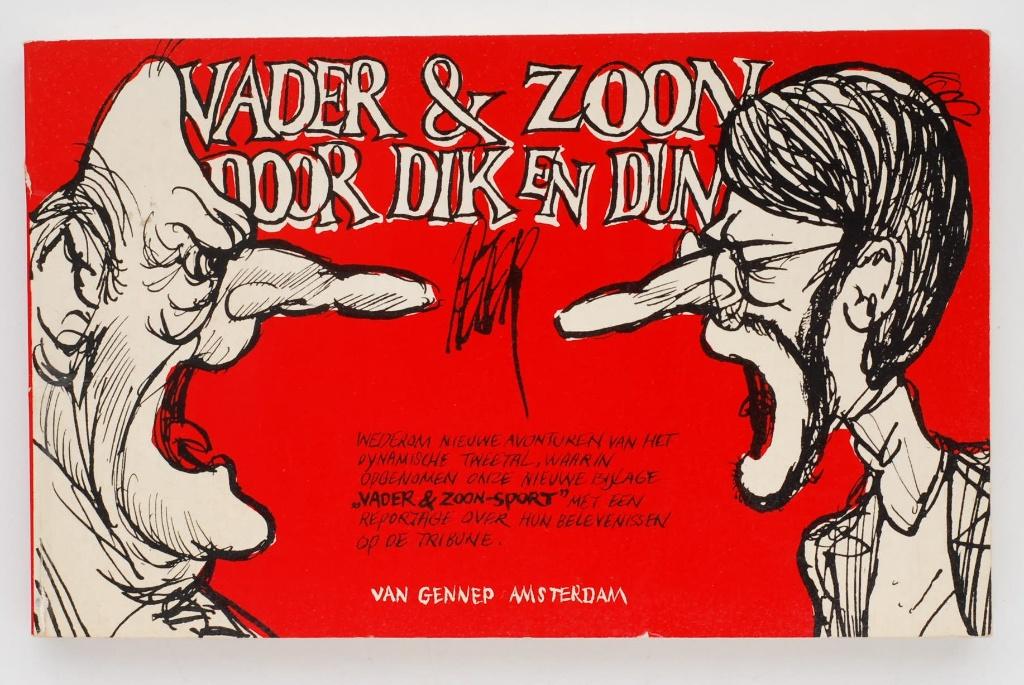 Vader & zoon door dik en dun Peter van Straaten 1973, Boeken, Humor, Verzenden, Zo goed als nieuw, Cartoons