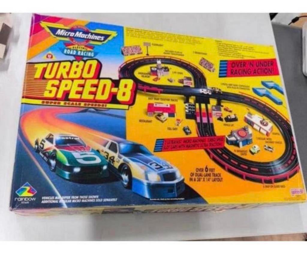 Vintage racebaan Micro Machines Road-Racing Turbo Speed-8, Overige merken, Racebaan, Zelf te bouwen, Ophalen of Verzenden