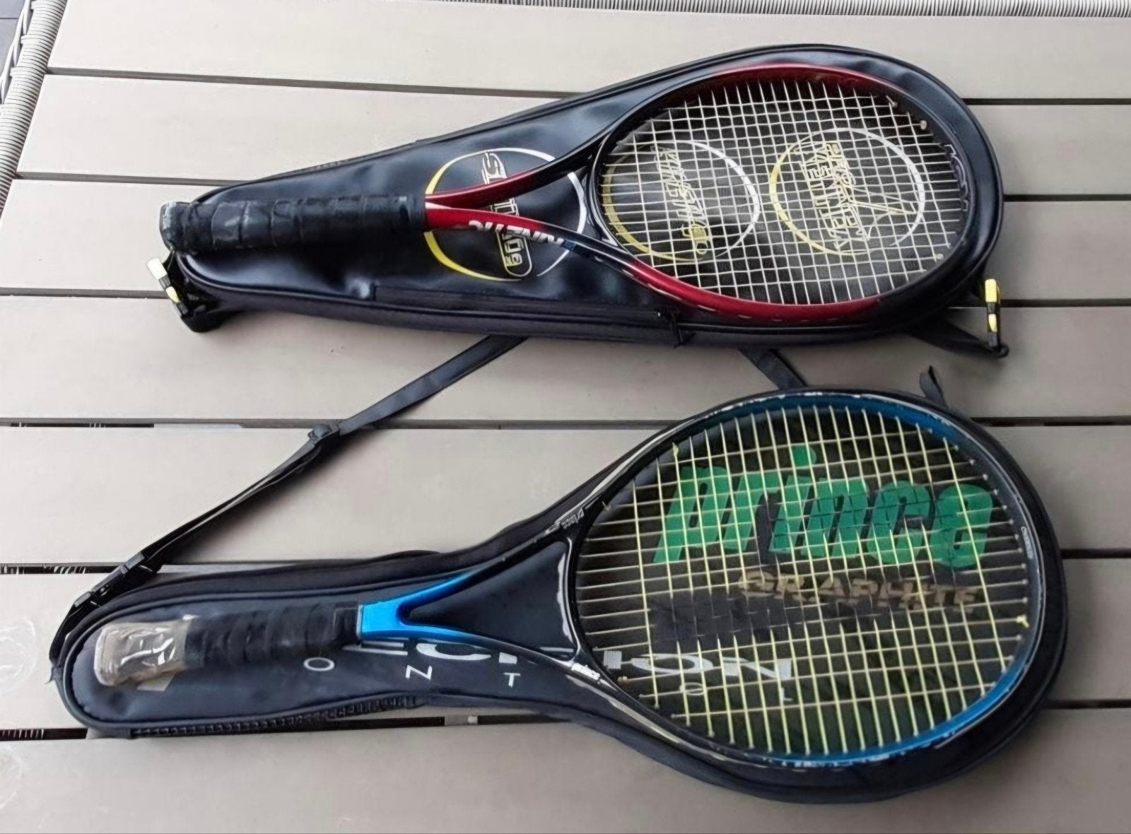 Prince Graphite Precision & Smilodon Kinetic tennisrackets, Ophalen of Verzenden, Gebruikt, Racket, Prince