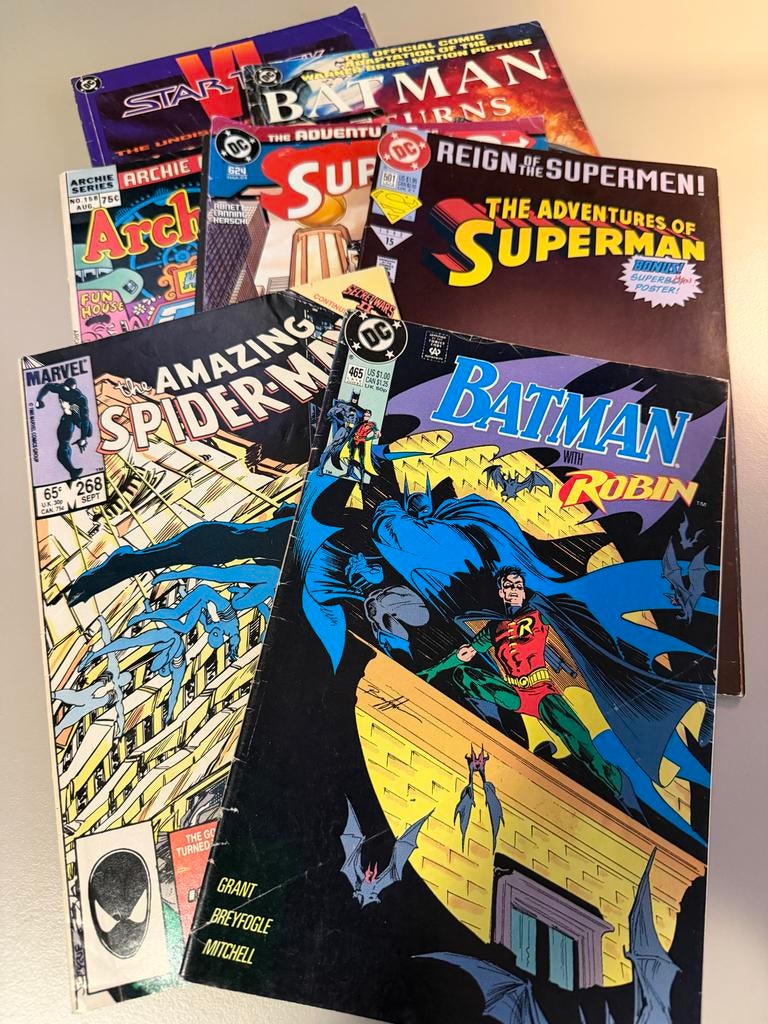 7x Amerikaanse Comics: Batman, Spiderman, Superman, Archie,, Meerdere comics, Ophalen of Verzenden, Gelezen, Amerika