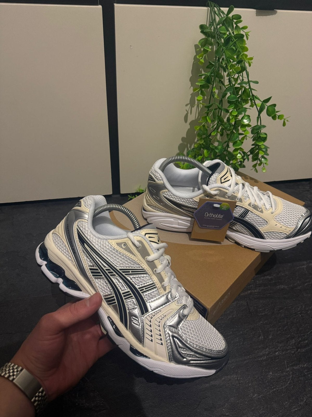 ASICS Gel-Kayano 14 - White/Midnight, Kleding | Heren, Schoenen, Ophalen of Verzenden, Nieuw, Wit