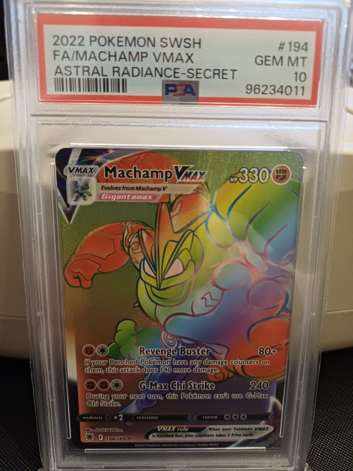 Pokemon Machamp VMAX, Hobby en Vrije tijd, Ophalen of Verzenden, Nieuw, Losse kaart