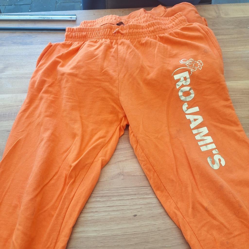 Oranje joggingbroek met 'ROJAMI'S' opdruk, Ophalen of Verzenden