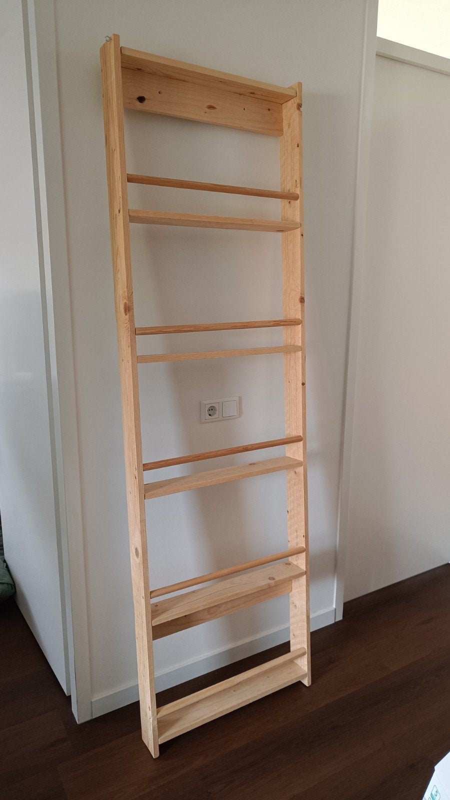 Houten wandrek / boekenrek, Huis en Inrichting, Ophalen, Met plank(en), Modern, Scandinavisch, 200 cm of meer