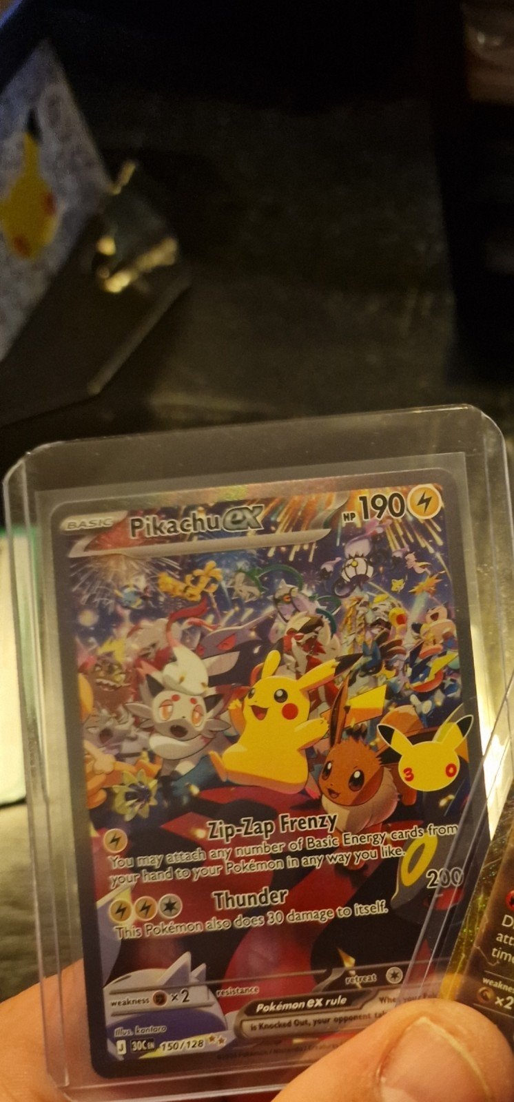 Pikachu EX 30th Anniversary Pokémon Kaart, Ophalen of Verzenden, Nieuw, Losse kaart