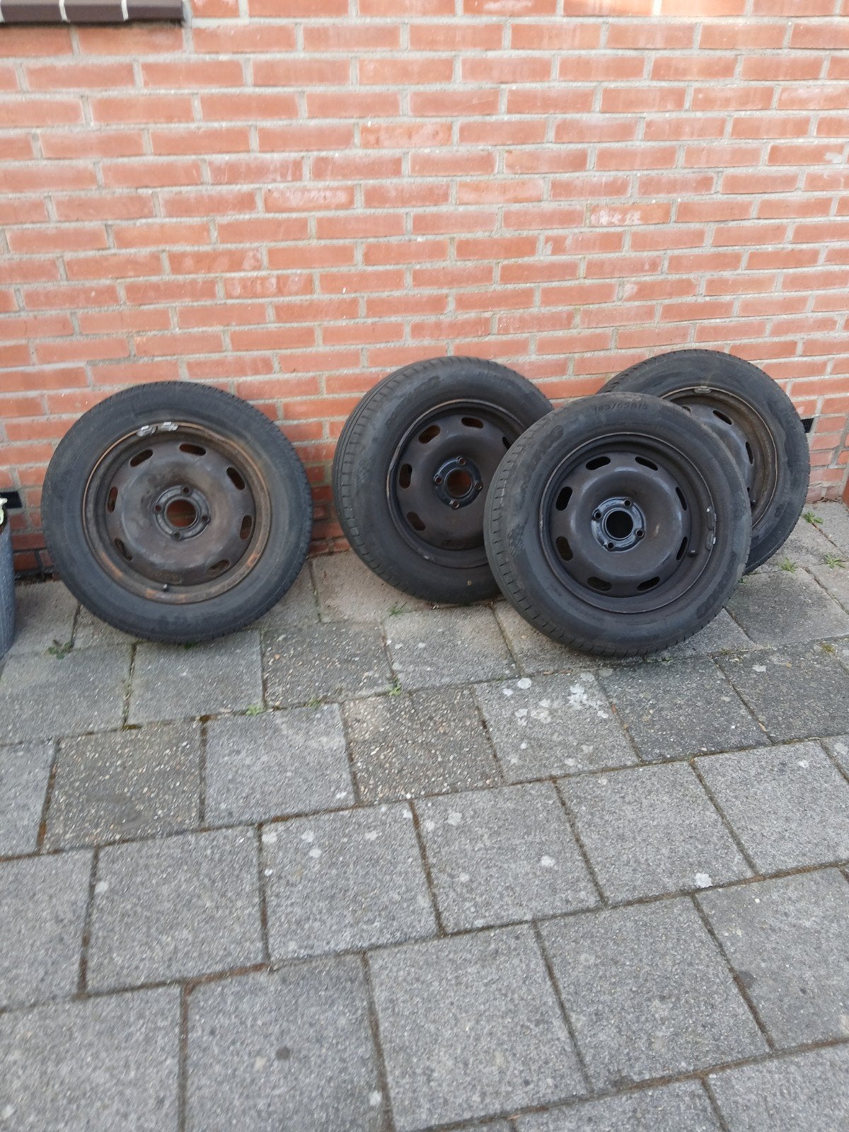 Velgen + banden, Auto-onderdelen, Banden en Velgen, Ophalen, 15 inch, Zomerbanden