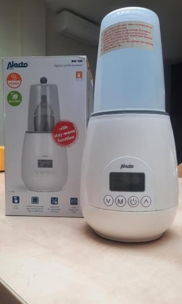 Alecto Baby digitale flessenwarmer BW-700 – in doos, Ophalen, Zo goed als nieuw, Flessen- of potjesverwarmer