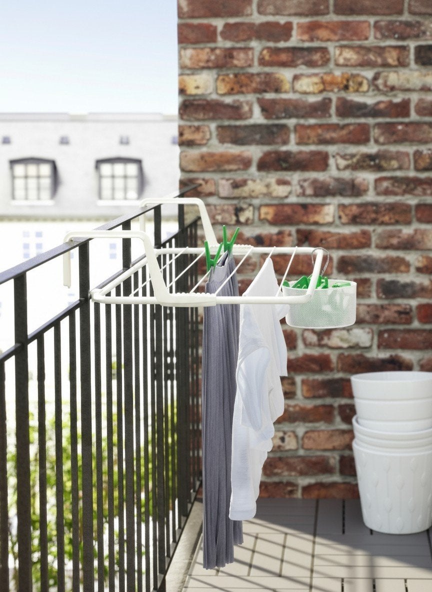 Balkon Droogrek / Hangend Wasrek 77x40 cm – Wit

Praktisch w, Tuin en Terras, Ophalen of Verzenden, Wasrek
